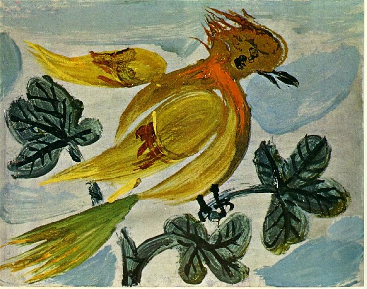 Pablo Picasso Classical Oil Paintings Untitled Birds Primitivism